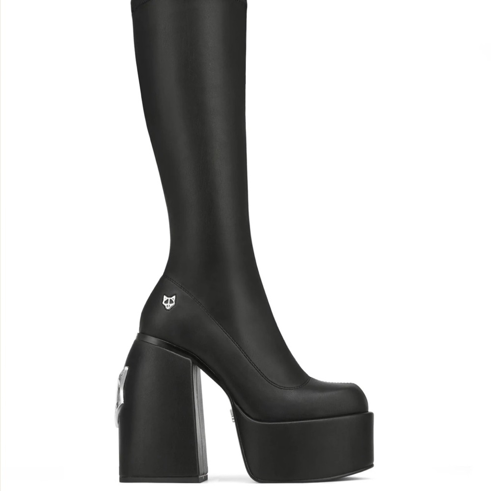Naked Wolf Black Stretch Boots